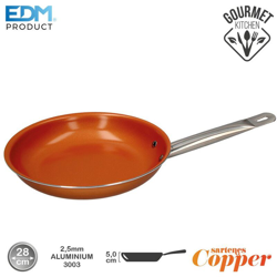 Padella antiaderente - 'linea rame' - tecnologia excilon - ø28cm - EDM precio