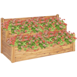 Fioriera da Giardino a 2 Livelli 160x75x84cm Massello di Acacia características