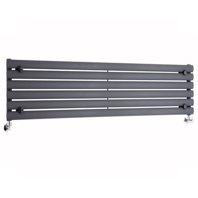 Hudson Reed Revive Radiatore Termoarredo di Design Orizzontale Moderno - Termosifone Con Finitura In Antracite - Design a Colonna Ovale - 354 x 1600