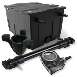 SunSun Set per stagni 60000l 72W UVC 6er depuratore per stagni NEO10000 ECO 80W pompa Skimmer en oferta