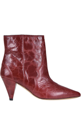Crackle leather ankle boots en oferta