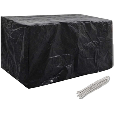 vidaXL Telo di copertura per mobili da esterno con 8 occhielli 180x70x90 cm - Nero