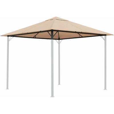 Tetto di Ricambio per Gazebo da Giardino, 3 x 3 m, Colore Beige