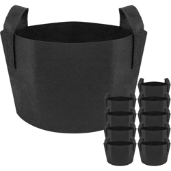 Sacchi per piante in crescita Contenitore di tessuto Borse da 20 litri 30x27cm 10-pack - Primematik en oferta