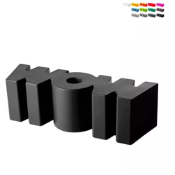Panchina divanetto design moderno Wow interni e giardino | Colore: Nero - Slide características