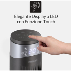 Ventilatore a Torre MZTV120 Oscillazione 90° Telecomando Super Silenzioso Programma Notturno 6 Velocità Timer 120cm Fan Ventilatore Piantana - Monzana características