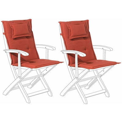Beliani - Set di 2 cuscini per sedia da giardino bordeaux MAUI