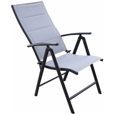 Sdraio da Giardino Sicilia Reclinabile Alluminio/Textilene 55x68x104 cm - Chillvert