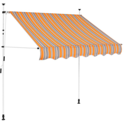 Tenda da Sole Retrattile Manuale 200 cm a Strisce Blu e Gialle características