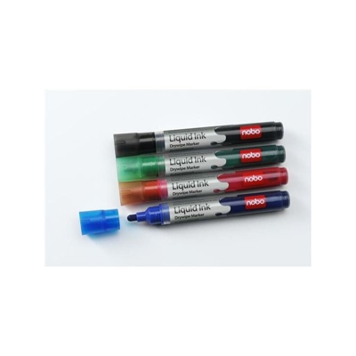 Pennarelli Liquid Ink cancellabili a secco nero (12) - Nobo