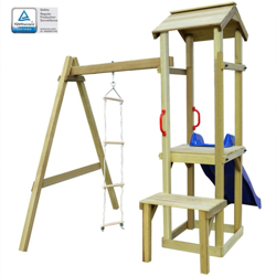 vidaXL Casetta dei Giochi con Scivolo Scala 228x168x218 cm in Legno - Multicolore características