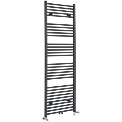 Hudson Reed Neva Scaldasalviette Misto Moderno - Termoarredo Bagno di Design Antracite - Design Elettrico & Idraulico - 956W - 1785 x 500mm