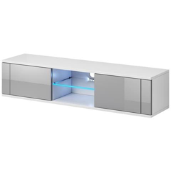 Mobile Tv Led Lilak Rtv. Rtv. Mobile Porta Tv Con Mensola E Illuminazione A Led. Colore: Bianco / grigio Lucido características