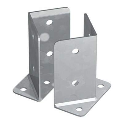 Coppia supporti a pavimento per travi in legno angolari 80x80x150 - Tecfi