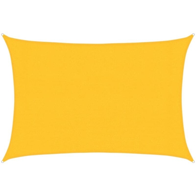vidaXL Vela Parasole 160 g/m² Gialla 3x5 m in HDPE - Giallo