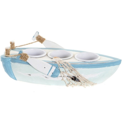 Portacandele Metallo Legno MDF (23 x 10 x 7.5 cm) - Dkd Home Decor