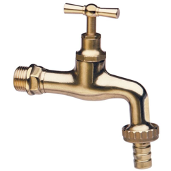 Rubinetto in Ottone Bronzo Lucido con Portagomma per Lavanderia e Giardino precio