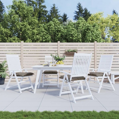Cuscini per Sedie 4 pz Talpa 40x40x7 cm in Tessuto - Grigio talpa - Vidaxl
