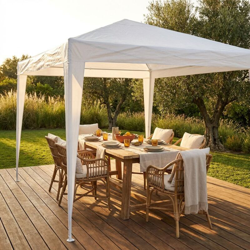 Gazebo 2 X 3 Telo Bianco Struttura In Metallo Per Esterno Giardino, Ristorante, Gelateria Bar Hotel Albergo precio