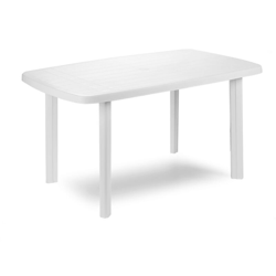 Tavolo bianco ovale 137x85x72h cm in resina precio