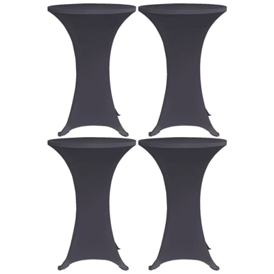 Coperture Elastiche per Tavoli 4 pz 70 cm Antracite - Grigio - Youthup