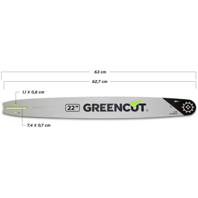 Greencut - Lama 22' 0.325 55,9cm motosega (4 chiodini)