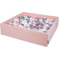 120X30cm/1000 Palline ? 7CM Quadrato Piscina Di Palline Colorate Per Bambini Fabbricato In EU, Rosa:Bianco/Grigio/Rosa Chiaro características