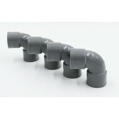 ø 32 mm Scarico a gomito in PVC 87°30' FF incollato - Set di 4 pezzi