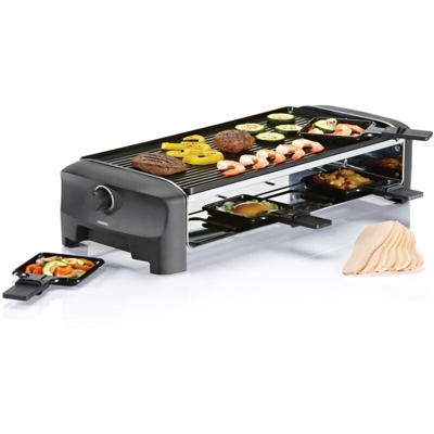 Princess Raclette con Griglia e Teppanyaki per 8 Porzioni 1400W 162840 - Nero