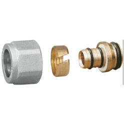 Adattatore tubo multistrato 16x2 da 1/2 per collettore raccordo nichelato - Dado precio