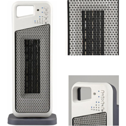 Tradeshop - STUFA ELETTRICA IN CERAMICA 2000W OSCILLANTE TERMOSTATO REGOLABILE VERTICALE en oferta