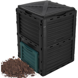 Ecd Germany - Compostiera da Giardino 300L 61x61x82 cm Nero Verde compostiera termica plastica en oferta