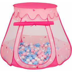 Selonis Tenda 105X90cm/600 Palline Castello Con Palline Colorate Per Bambini, Rosa:Azzurro/Rosa Chiaro/Perla - rosa:azzurro/rosa chiaro/perla características