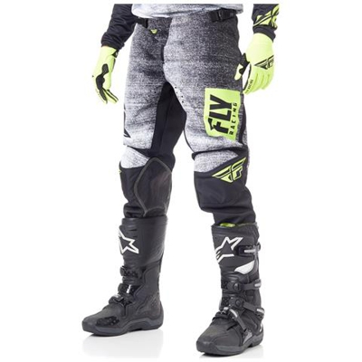Pantaloni Motocross Fly Racing 2019 Kinetic Noiz Nero Hi Vis (34 Vita = Eu 50, Nero)