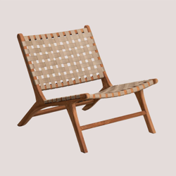 Poltrona da Giardino in Legno di Teak Diama L Legno di Teak legno di teak - Sklum en oferta