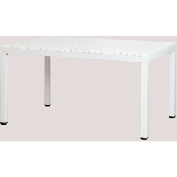 Tavolo da giardino rettangolare in alluminio (140x100 cm) Marti Bianco Polipropilene – Metallo - Sklum en oferta