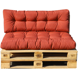 set 2 cuscini da esterno in terracotta - rioute - Red Deco en oferta