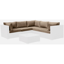 Set di fodere per cuscini, colore: Marrone, per salotto da giardino, modello: Caligari - set completo - Marrone precio