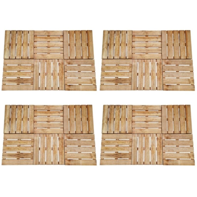 Piastrelle per Decking 24 pz 50x50 cm in Legno Marrone - Marrone - Youthup