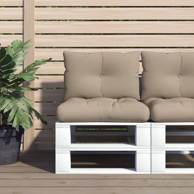 YOUTHUP Cuscini per Divani su Pallet 2 pz Grigio Talpa in Tessuto - Grigio