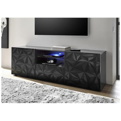 Prisma Porta Tv Contenitore 2 Ante 1 Cassetto Grigio Lucido Serigrafia Prismatica precio