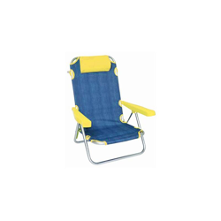 Generico - Spiaggina sdraio con struttura in alluminio e tessuto in jeans e blu 53x61x81cm - Blu características