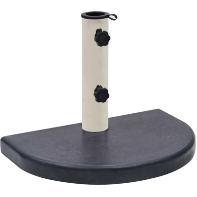 Base per Ombrellone Nera 40x28x4 cm in Granito - Nero - Vidaxl
