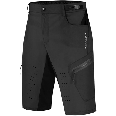 Wosawe - Pantaloncini da ciclismo larghi da uomo Traspiranti Asciugatura rapida Sport all'aria aperta Corsa in bicicletta Pantaloncini
