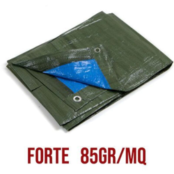 TELO OCCHIELLATO 85 gr VERDE BLU IMPERMEABILE COPRITUTTO MULTIUSO MISURA 4x5mt STI características