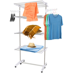 Stendibiancheria Verticale Stendino con Ruote girevoli, Bianco características