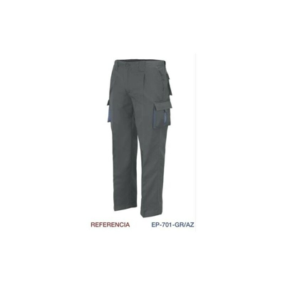 Vesin - PANTALONE MULTITASCHE CON RINFORZO GRIGIO L9000 T-56