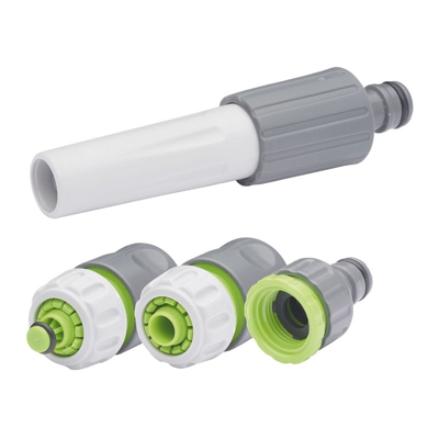 Kit con lancia di irrigazione + raccordi automatici in plastica ø12 - ø15 mm - Aroz