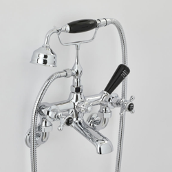 Hudson Reed Elizabeth Rubinetto Miscelatore Tradizionale da Parete per Vasche da Bagno - Design a Croce Vittoriano in Ottone - Finitura Cromata con precio