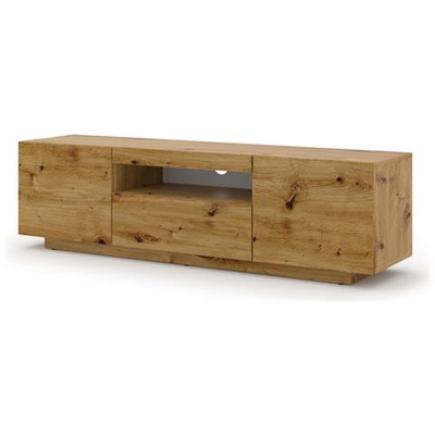Lowboard Aura - Armadio Per Tv Da 150 Cm, Da Appendere O In Piedi, Universale, Per Tv, Credenza, Hifi (artisan Rovere Senza Led)